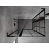 Mexen Mist L Duo въртяща се душ кабина 120 x 90 см, черна решетка, черен - 8A4L-120L-090P-70-77