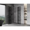 Mexen Mist L Двойна душ кабина с врати 95 x 95 см, черна решетка, черна