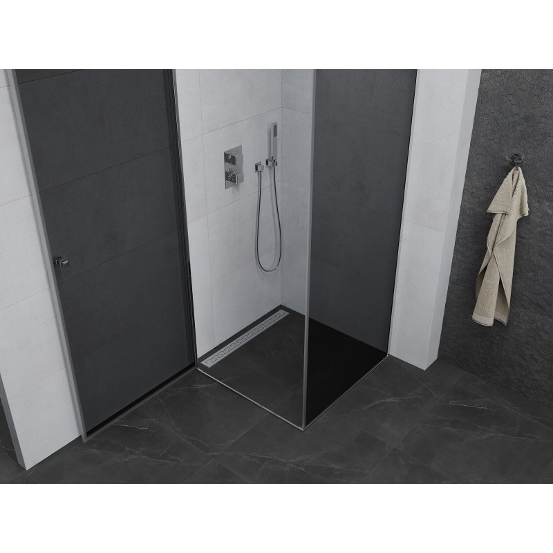 Mexen Pretoria разтваряема душ кабина 100 x 100 см, графит, хром - 852-100-100-01-40
