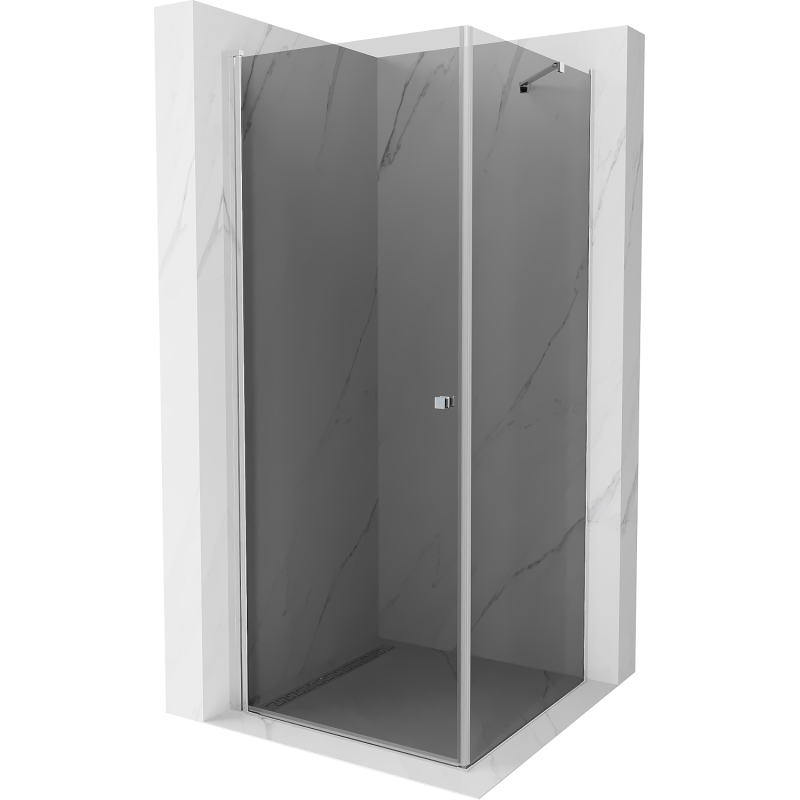 Mexen Pretoria еднокрилна душ кабина 100 x 100 см, графит, хром - 852-100-100-01-40