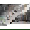 Mexen Mist T отваряема душ кабина 80 x 120 см, прозрачна, изчеткана мед - 8A4T-080-120-65-00