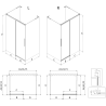 Mexen Rox-3S L душ кабина 3-стенна, плъзгащи врати 115 x 70 см, прозрачно стъкло,