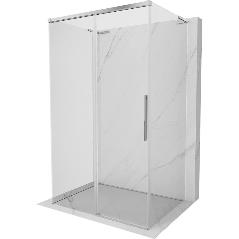 Mexen Rox-3S L 3-стенна разтегателна душ кабина 125 x 70 см, прозрачна, хром