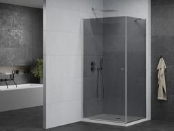 Mexen Pretoria душ кабина отваряне 100 x 90 см, графит, хром + подложка Flat - 852-100-090-01-40-4010
