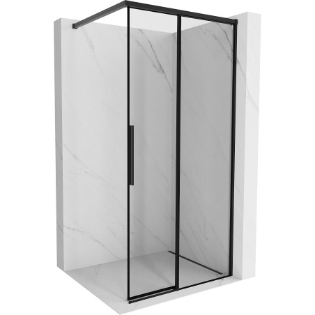 Mexen Rox душ параван Walk-in десен 110 x 200 см, черна рамка 8 мм, черна