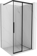 Mexen Rox душ параван Walk-in десен 110 x 200 см, черна рамка 8 мм, черна