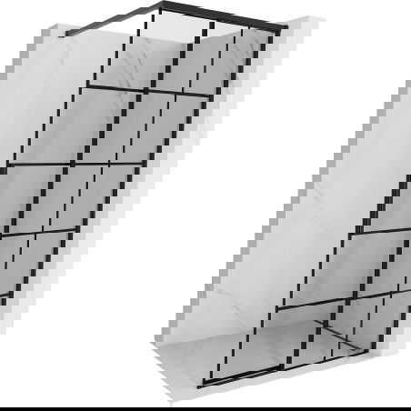 Mexen Rox душ стена Walk-in дясна 100 x 200 cm, черна решетка 8 mm, черна - 8C2-100-003-70-77-P