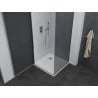 Mexen Pretoria кабина за душ въртяща се врата 100 x 100 см, графит , хром + вана Flat - 852-100-100-01-40-4010