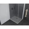 Mexen Pretoria душ кабина с отваряща се врата 100 x 110 см, графит, хром + плосък поддон - 852-100-110-01-40-4010