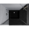 Mexen Pretoria люлееща се душ кабина 100 x 70 см, графит, хром + душ подложка Flat,