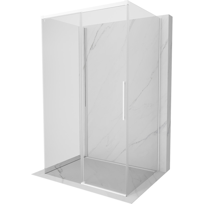 Mexen Rox-3S душ кабина 3-стенна плъзгаща се 120 x 85 см, прозрачна, бяла