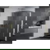 Mexen Pretoria душ кабина с подвижна врата 100 x 80 см, графит, хром + под `Flat`, черен - 852-100-080-01-40-4070