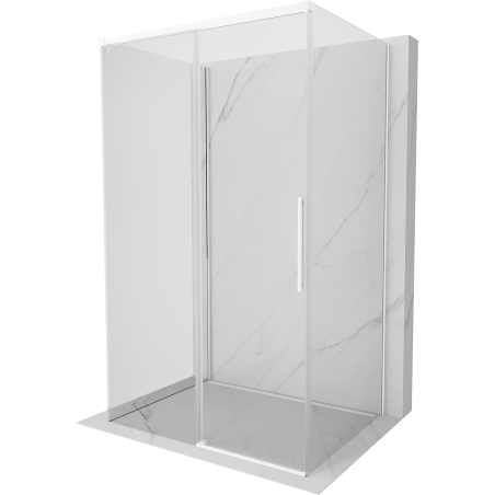 Mexen Rox-3S душ кабина 3-стенна плъзгаща се 120 x 90 см, прозрачна, бяла