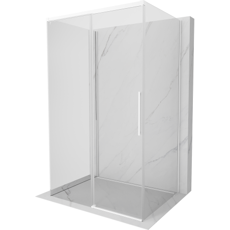 Mexen Rox-3S 3-стенна плъзгаща се душ кабина 145 x 95 см, прозрачна, бяла