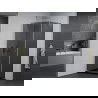 Mexen Pretoria душ кабина отваряем 100 x 100 см, графит, хром + платформа Flat, черен - 852-100-100-01-40-4070