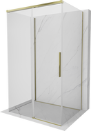 Mexen Rox-3S Тристенна плъзгаща се душ кабина 115 x 70 см, прозрачна, златна