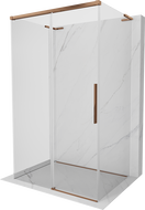 Mexen Rox-3S L 3-стенна плъзгаща душ кабина 155 x 70 см, прозрачна, розово злато