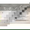 Mexen Omega душ кабина 3-стенна, плъзгаща се 130 x 100 см, прозрачна, хром + под душ Flat - 825-130-100-01-00-3s-4010