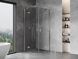 Mexen Mist-H Duo окачена душ кабина 75 x 75 см, прозрачна, хром - 8A5-075L-075P-01-00