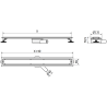 Mexen Flat 360° M01 въртящ се линеен сифон 60 см, инокс - 1020060-40