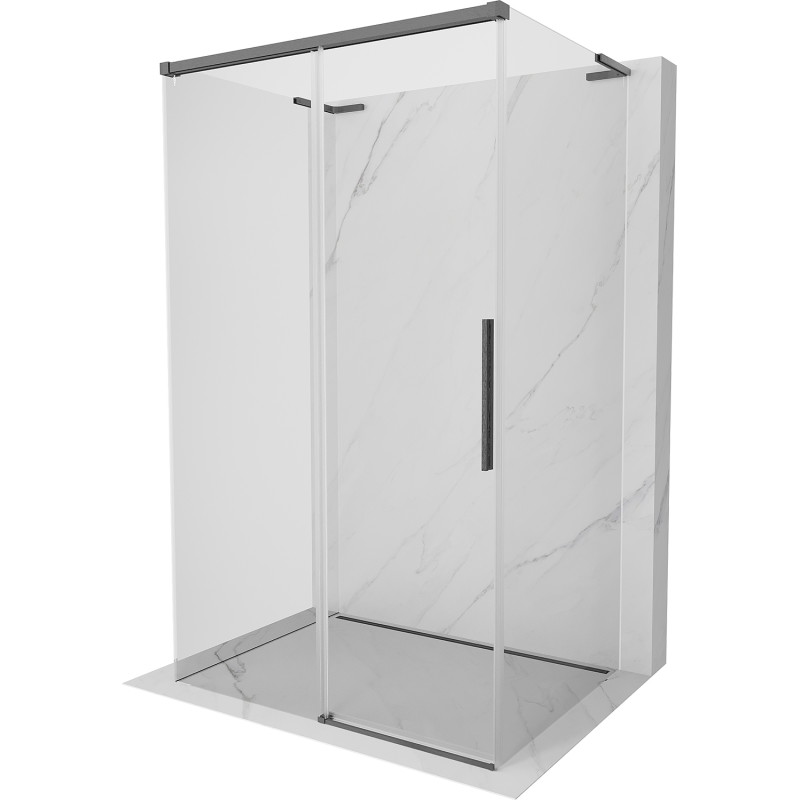 Mexen Rox-3S L душ кабина 3-стенна плъзгаща се 135 x 120 см, прозрачна, четкано