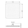 Mexen Slim душ система 25 x 25 см, четка опушено сив - 79125-66