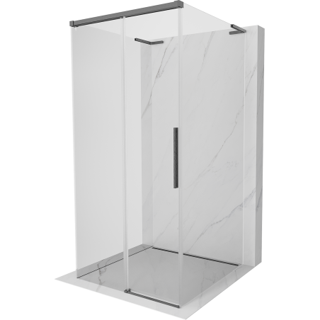 Mexen Rox-3S L тристенна плъзгаща се душ кабина 90 x 90 см, прозрачна, с четкано