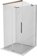 Mexen Rox-3S L душ кабина, 3-стенна, плъзгаща се, 90 x 90 см, прозрачна, розово злато - 8C2L-090-090-60-00-3S