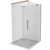 Mexen Rox-3S L 3-стенна плъзгаща се душ кабина 95 x 95 см, прозрачна, матирано мед - 8C2L-095-095-65-00-3S
