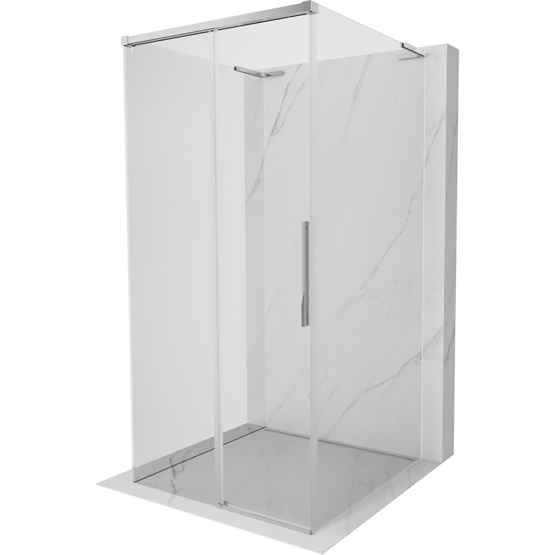 Mexen Rox-3S L тристенна плъзгаща се душ кабина 120 x 120 см, прозрачна, хром