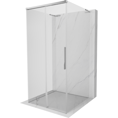 Mexen Rox-3S L тристенна плъзгаща се душ кабина 120 x 120 см, прозрачна, хром