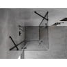 Mexen Mist H Duo отваряща се душ кабина 80 x 80 см, прозрачна, черна - 8A5-080L-080P-70-00