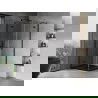 Mexen Mist H Duo отваряща се душ кабина 80 x 80 см, прозрачна, черна - 8A5-080L-080P-70-00