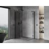 Mexen Mist H Duo отваряща се душ кабина 100 x 75 см, прозрачна, черна - 8A5-100L-075P-70-00