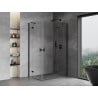 Mexen Mist H Duo душ кабина с люлееща се врата 70 x 90 cm, прозрачна, черна - 8A5-070L-090P-70-00