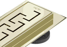 Mexen Flat 360° M15 линеен въртящ се отток 50 см, златен - 1524050-40