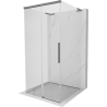 Mexen Rox-3S L душ кабина с 3 стени, плъзгаща се 95 x 95 см, прозрачна, gun metal - 8C2L-095-095-95-00-3S
