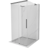 Mexen Rox-3S L Плъзгаща се трислойна душ кабина 100 x 100 cm, прозрачна, gun metal - 8C2L-100-100-95-00-3S