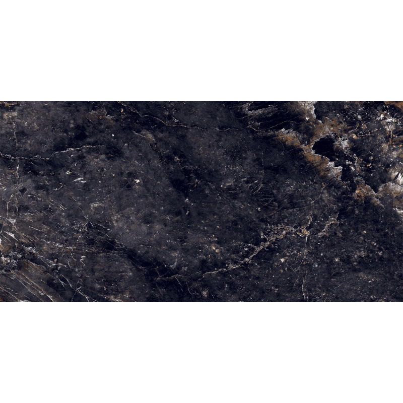 Mexen Rokocha Черен пробен образец от полиран ректифициран гранитогрес G1, подова-плочкова 120 x 60 cm, висок гланц - TL205-01-S