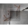 Mexen Mist H Duo въртяща се душ кабина 80 x 80 см, прозрачна, матирана мед - 8A5-080L-080P-65-00