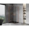 Mexen Mist H Duo отваряща се душ кабина 120 x 120 см, прозрачна, матирана мед - 8A5-120L-120P-65-00