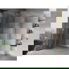Mexen Mist H Duo душ кабина с отварящи се врати 90 x 90 см, прозрачна, четкана мед - 8A5-090L-090P-65-00