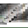 Mexen Mist H Duo душ кабина с отварящи се врати 90 x 90 см, прозрачна, четкана мед - 8A5-090L-090P-65-00