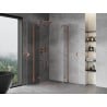 Mexen Mist H Duo отваряща се душ кабина 120 x 120 см, прозрачна, матирана мед - 8A5-120L-120P-65-00