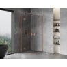 Mexen Mist H Duo отваряща се душ кабина 120 x 120 см, прозрачна, матирана мед - 8A5-120L-120P-65-00