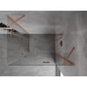 Mexen Mist H Duo кабина за душ с отваряща се врата 90 x 95 см, прозрачна, четкан мед - 8A5-090L-095P-65-00