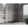 Mexen Mist H Duo кабина за душ с отваряща се врата 90 x 95 см, прозрачна, четкан мед - 8A5-090L-095P-65-00