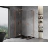 Mexen Mist H Duo въртяща се душ кабина 105 x 100 см, прозрачна, четкана мед - 8A5-105L-100P-65-00