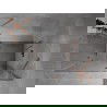 Mexen Mist H Duo стъклена душ кабина 90 x 105 см, прозрачна, с четкана мед - 8A5-090L-105P-65-00