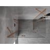 Mexen Mist H Duo душ кабина с люлееща се врата 110 x 105 cm, прозрачна, четкана мед - 8A5-110L-105P-65-00